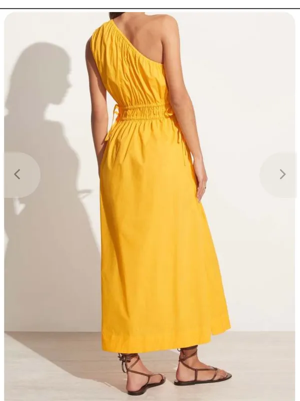 Faithfull The Brand‎ La Ora Midi Dress - Citrus size 4 - Image 3