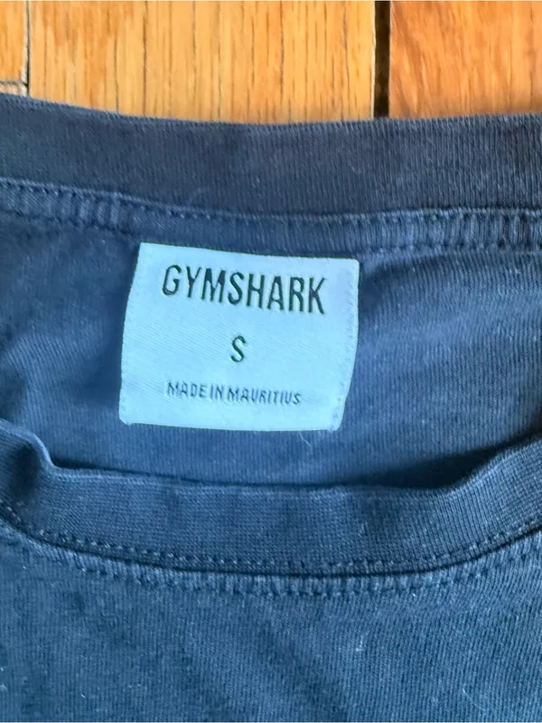 Gymshark Fraction Short Sleeve Crop Top Black Sz‎ Small - Image 3