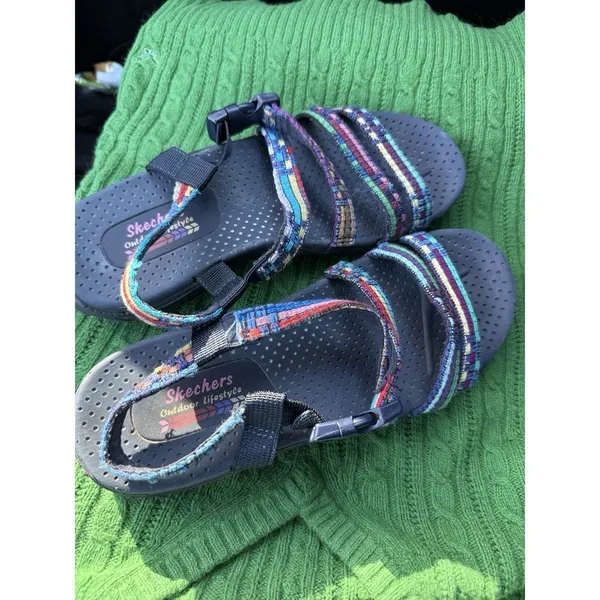 Skechers Outdoor Lifestyle Women 8 Multi Good‎ Strappy Buckle Hiking Sandals - Image 5