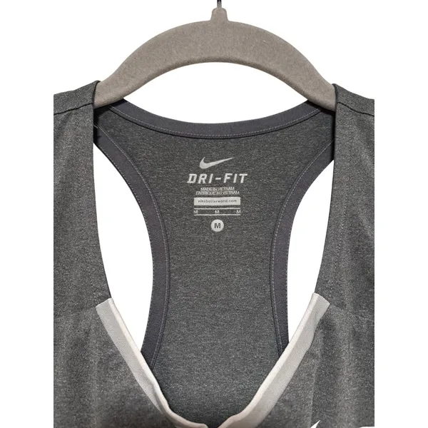 Nike Dri-FIT Gray Racerback Tank Top M - Image 5