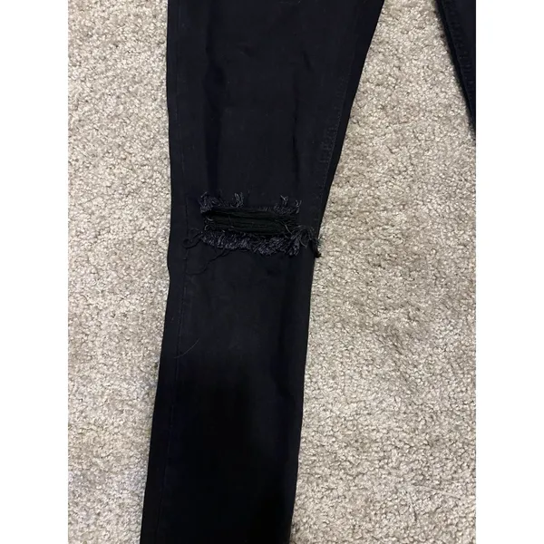 REFORMATION Jeans Faded Black Destroyed Skinny Jeans High Rise Size 25 - Image 5