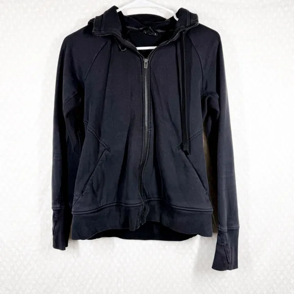 Athleta Black‎ Triumph Hoodie Zip Up Jacket - Image 2