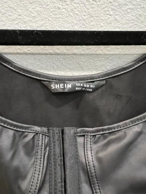 SheIn Leather Crop Top - Image 3
