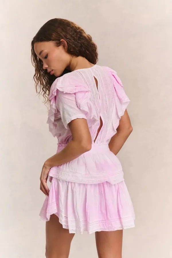 LoVESHACKFANCY Natasha Heritage Mini Dress size small - Image 3