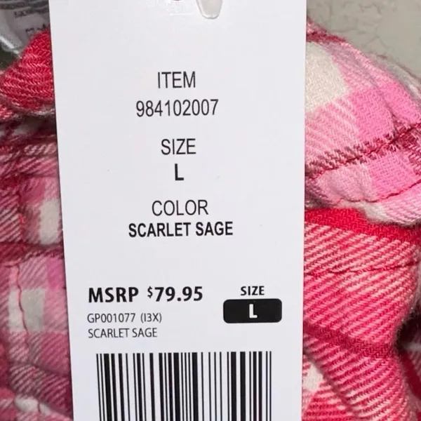 NWT Gap Plaid Pajama Pants Large Red Flannel‎ Lounge Pants - Image 6