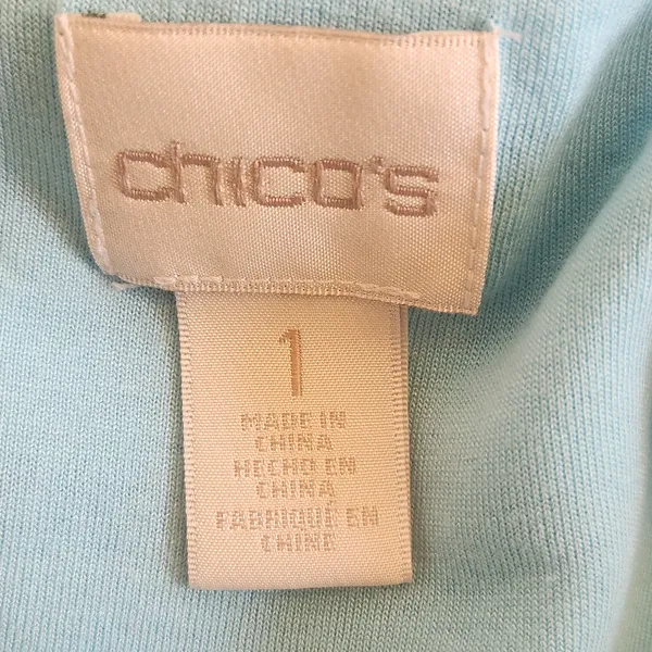 Chico's Colorful Stripe Asymmetrical Hem Tunic Blouse Size 1 (Medium) - Image 9