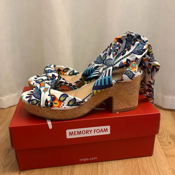 New in Box Ribbon Tie Sandal Heels - Image 3