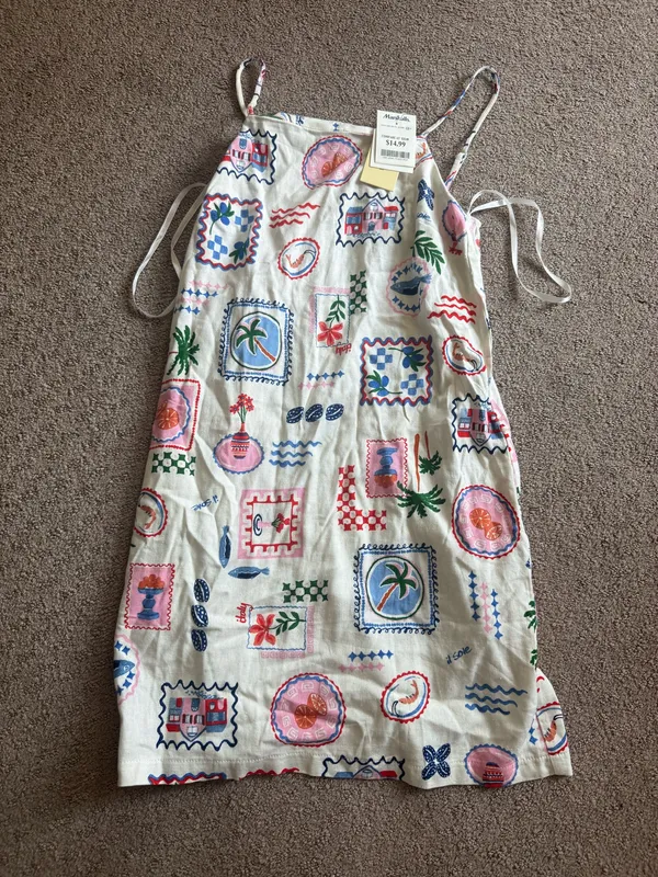 Marshalls White dress with printed accents - Image 3