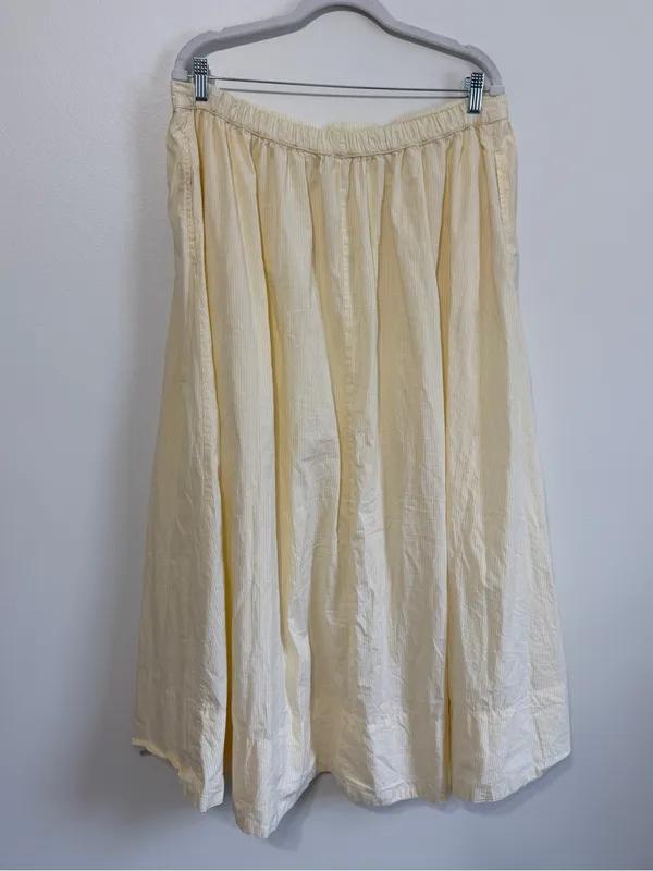 Aerie Yellow Striped The New Essential Skirt Size XL - Image 7