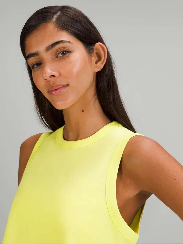 Lululemon Classic-Fit Cotton-Blend‎ Tank Top Electric Lemon - Image 9