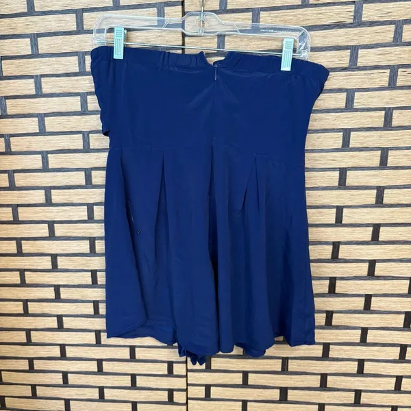 Lulus Navy Inez Tie Front Romper Size Medium‎ - Image 3