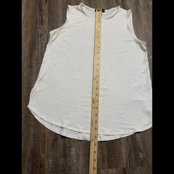 Eileen Fisher White Basic Quiet Luxury Designer Oversized‎ Stretchy Tank XXS - Image 3