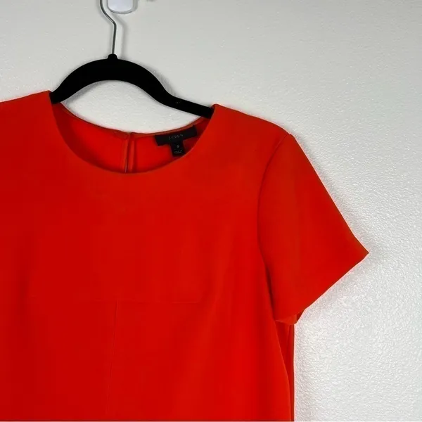J Crew Clemson Orange Matte‎ Crepe Top Sz 0 - Image 2