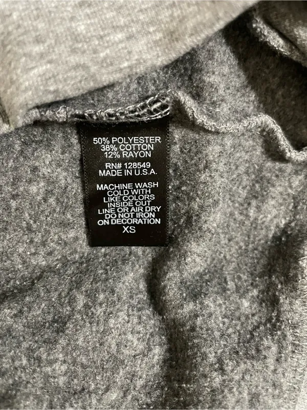 Aviator Nation 5 Stripe Full Zipper Hoodie Heather Grey Size XS Unisex New - Image 8