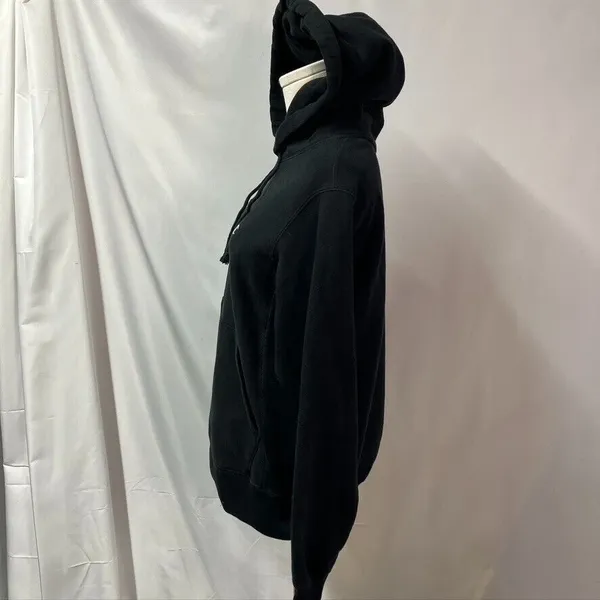 Champion Reverse Weave‎ Fleece Pullover Hoodie Black Womens Size Small Classic - Image 7