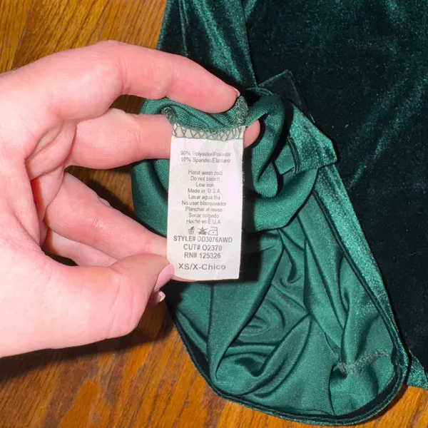 Windsor Dark Green Velvet Dress Mini - Image 4
