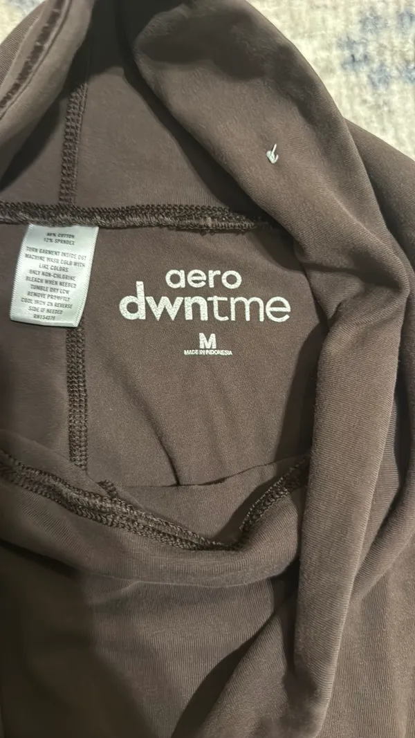 brown flare fold over leggings Size M - Image 2