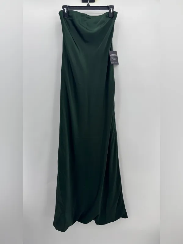 Norma Kamali Bias Strapless Gown in Dark Emerald - Image 5