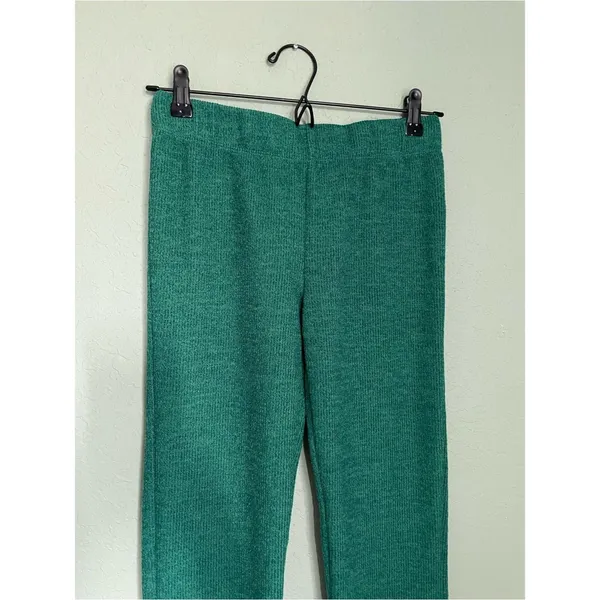 Urban Outfitters Farrah Knit Kick Flare Pant Size Small Green Bootcut Pull On - Image 5