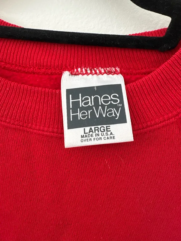 Vintage Western Cowgirl Red Crewneck‎ Large - Image 4