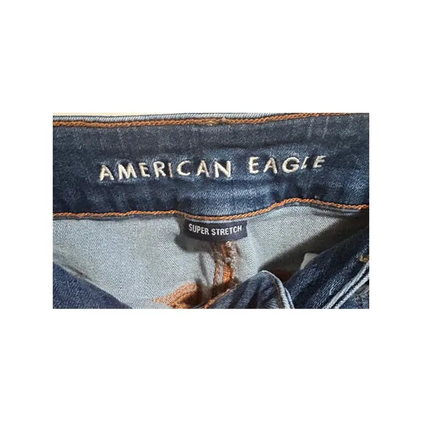 American Eagle Artist‎ Flare Jeans Womens 12 Blue Excellent Super Stretch Denim - Image 3