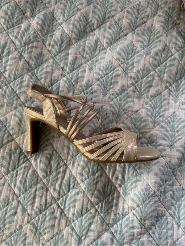 Impo Women's Strappy Heels in Metallic Gold - Image 2