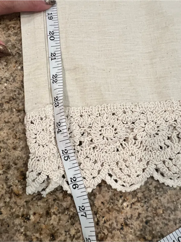 CoMMENSE Cotton Linen Lace Trim Two-Piece Pants Set Size XS NWT - Image 8