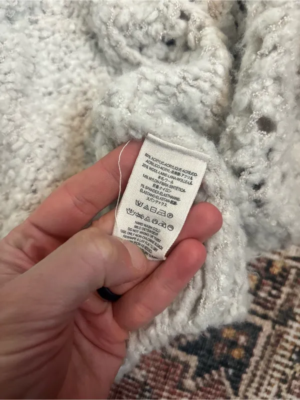 Free People Saturday Morning Open-Front Chunky Knit Cardigan - Cream - Image 3
