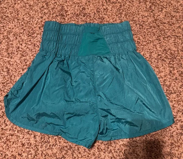 Teal Free People All The Way Home Shorts - Image 2