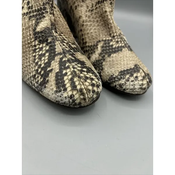 Free People Snake Skin‎ Reptile Block Heel Women’s Boots Size 37 - Image 10
