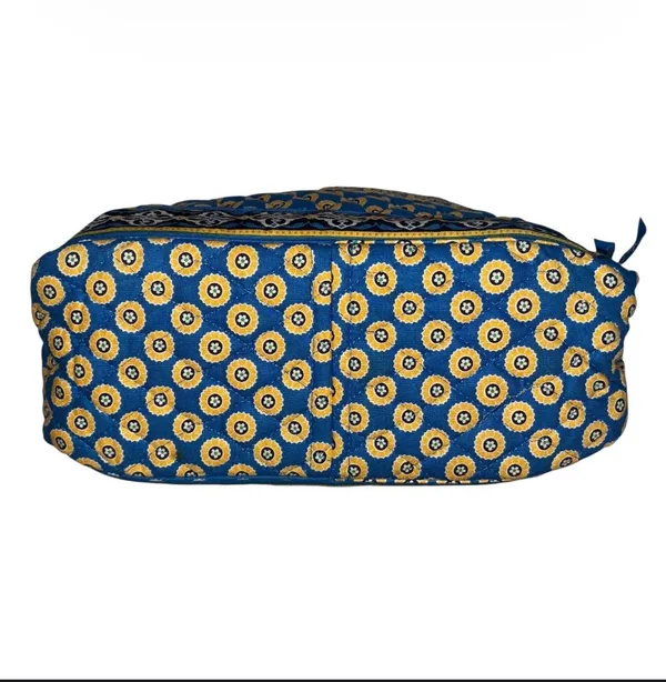 Vera Bradley Vintage Riviera Blue and Yellow Floral-Print Top-Handle Cargo Tote - Image 5