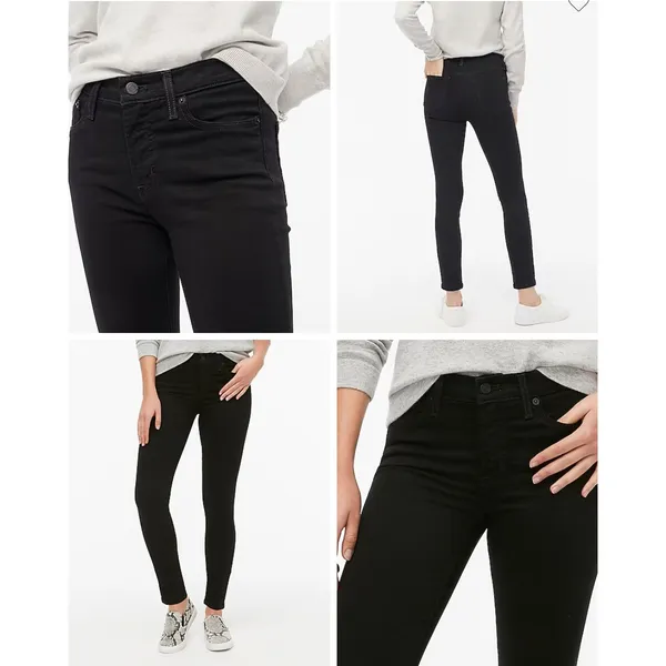 J. Crew Factory 8"-rise black skinny jean in signature stretch‎ Size 27 - Image 3
