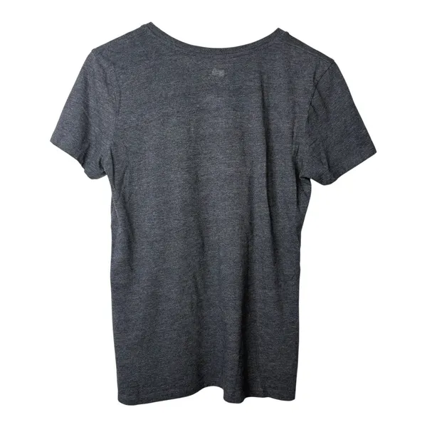 MLB Atlanta Braves T-Shirt Womens Medium Gray V-Neck Graphic Tee Fan Gear‎ - Image 3