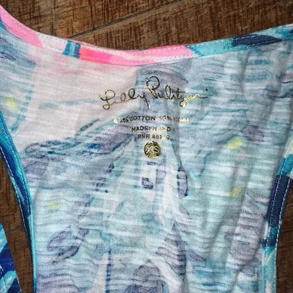 Lilly Pulitzer Tideline Sparkling Blue Hey Bay sailboat XS tank dress - Image 3