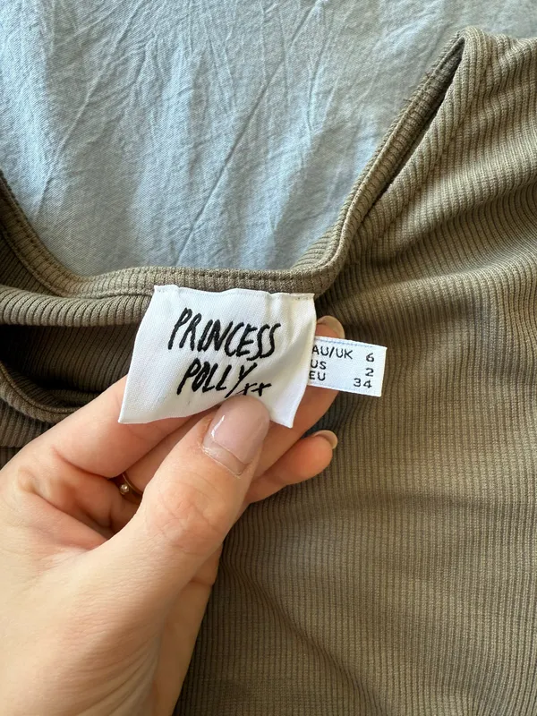 Princess Polly Stormi Top Khaki - Image 7