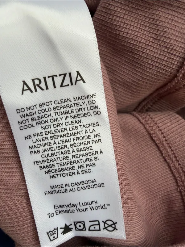 Aritzia TNA Homestretch mauve square neck long sleeve top - Image 5