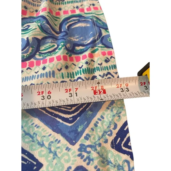 Lilly Pulitzer Braided Halter Dress Pink Blue Geometric Print Shift Dress XXS - Image 9