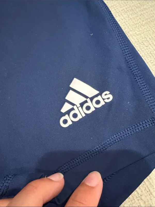 adidas Navy Women's Volleyball Spandex Shorts with Austin Junior Volleyball Logo - Image 3