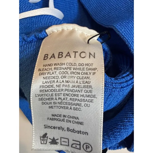 Babaton Aritzia Sculpt Knit‎ Criss Cross Cropped Tank Cobalt Blue XS - Image 6