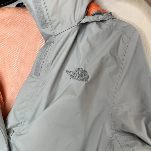 The North Face Womens Grey Hyvent Hooded Soft Shell Windbreaker Jacket M tb5m - Image 2