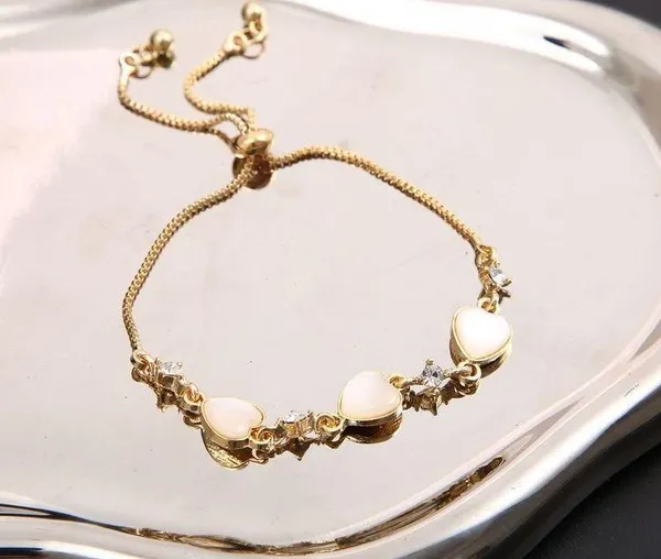Adjustable Love Heart Charm Bracelet for Women - Image 2