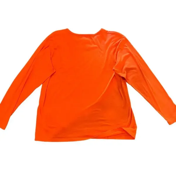 Mandal Bay Women's Large Orange Halloween Embroidered Pumpkins‎ Long Sleeve Top - Image 3