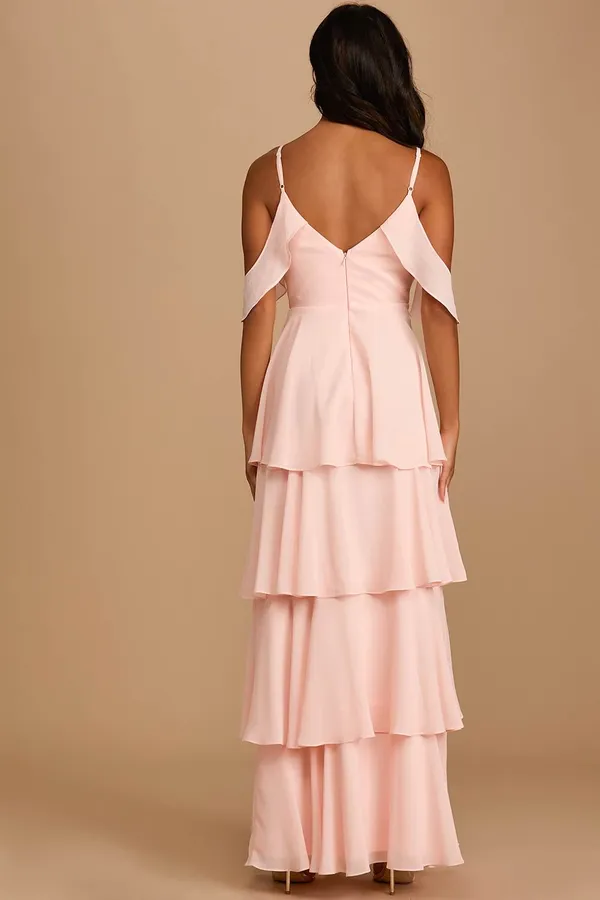 Lulus Moments of Magic Blush Pink Tiered Ruffled Maxi Dress - Image 2
