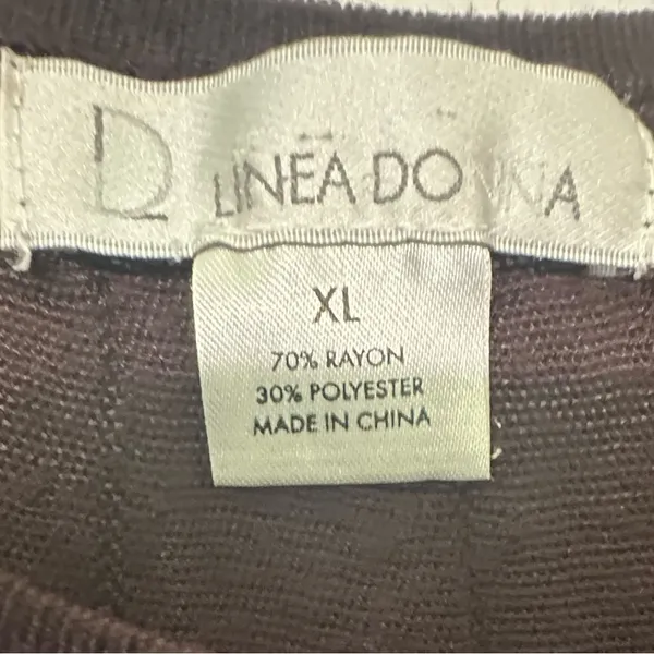 D Linea Donna Brown Relaxed Asymmetrical Short Sleeve Tee - Image 2