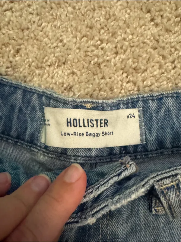 Hollister Classic Blue Denim Women's Shorts - Casual Cutoff Style - Image 7