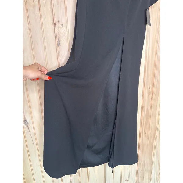 NWT Lulus Stepped Out Stunning Black One-Shoulder Mermaid Maxi Dress Party Sz S - Image 5