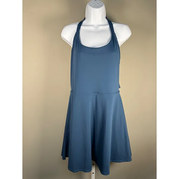 Halara‎ Majolica Blue Backless Twisted Active Dress XL Tennis Athleisure - Image 4