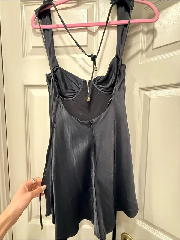 Free people Stella mini dress size small satin - Image 6