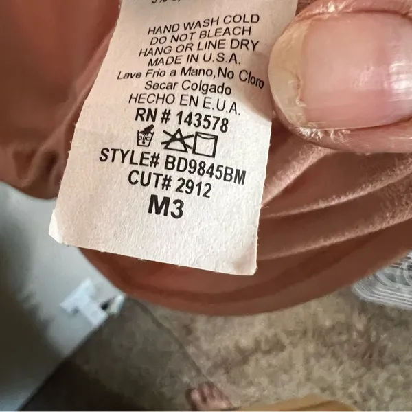 Baby Mama X Naked Wardrobe NWT Maternity Peach Pink Bodycon Soft‎ Dress - Image 9