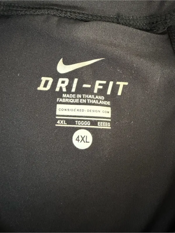 Nike women Black Cropped Athletic Leggings with White Swoosh‎ - Image 2